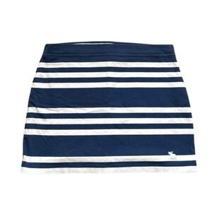 Abercrombie & Fitch Navy and White Striped Mini Skirt